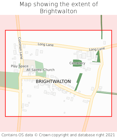 Map showing extent of Brightwalton as bounding box