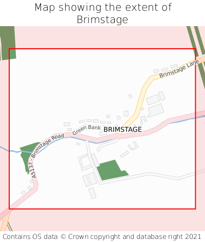 Map showing extent of Brimstage as bounding box