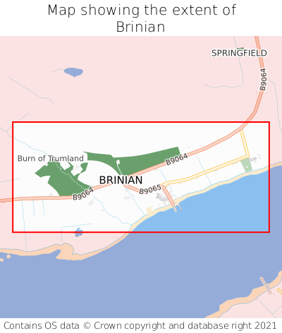 Map showing extent of Brinian as bounding box