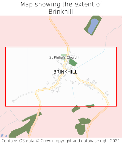 Map showing extent of Brinkhill as bounding box