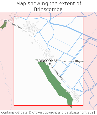 Map showing extent of Brinscombe as bounding box