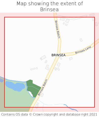 Map showing extent of Brinsea as bounding box