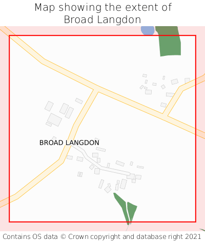 Map showing extent of Broad Langdon as bounding box