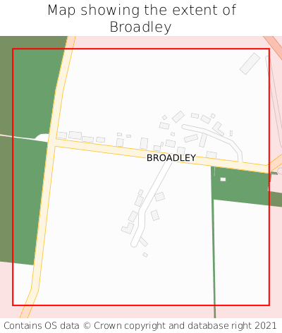 Map showing extent of Broadley as bounding box