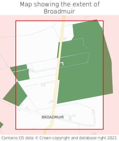 Map showing extent of Broadmuir as bounding box