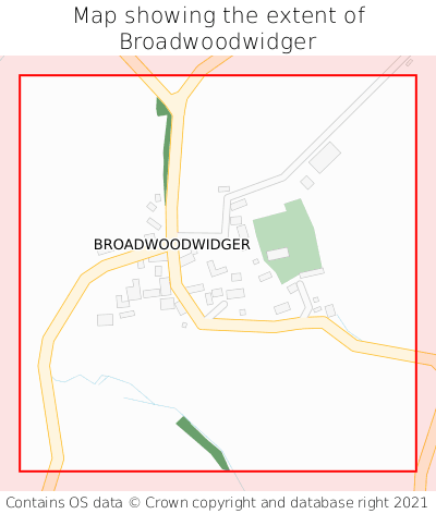 Map showing extent of Broadwoodwidger as bounding box