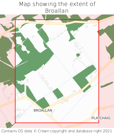 Map showing extent of Broallan as bounding box