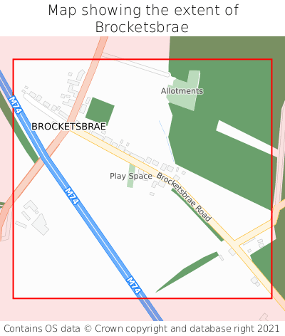 Map showing extent of Brocketsbrae as bounding box