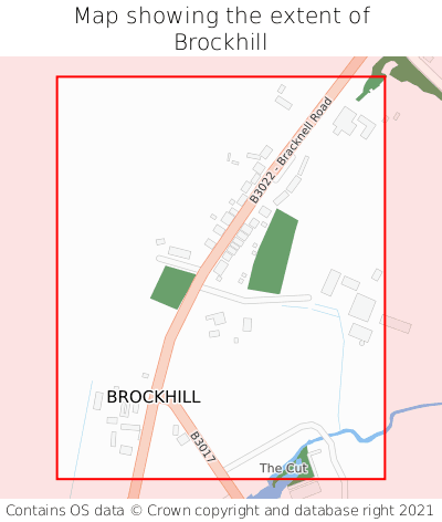 Map showing extent of Brockhill as bounding box