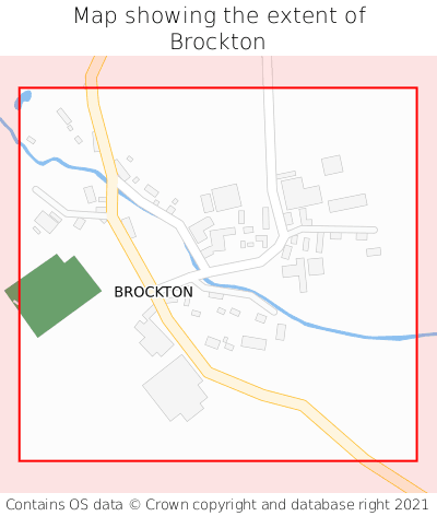 Map showing extent of Brockton as bounding box