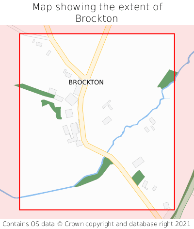 Map showing extent of Brockton as bounding box