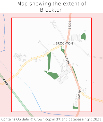 Map showing extent of Brockton as bounding box