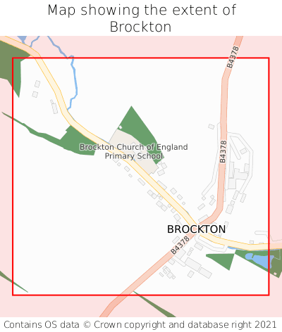 Map showing extent of Brockton as bounding box