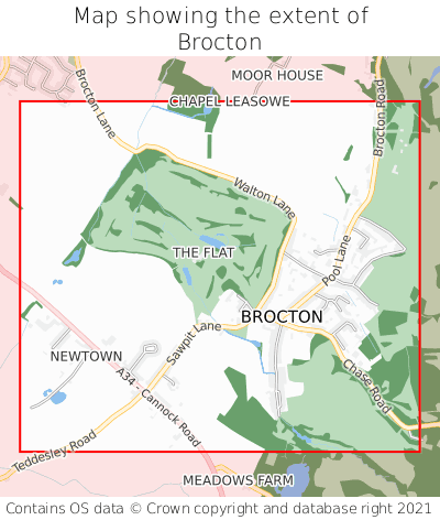 Map showing extent of Brocton as bounding box
