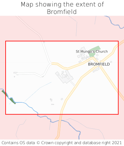 Map showing extent of Bromfield as bounding box