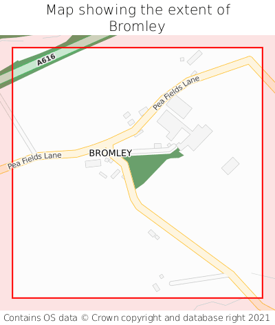 Map showing extent of Bromley as bounding box
