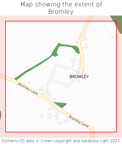 Map showing extent of Bromley as bounding box