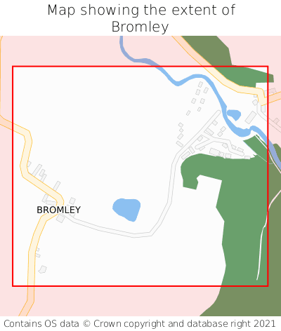 Map showing extent of Bromley as bounding box
