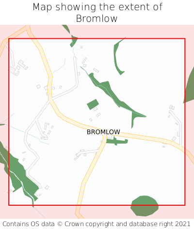 Map showing extent of Bromlow as bounding box