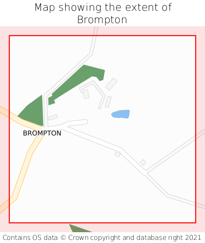 Map showing extent of Brompton as bounding box
