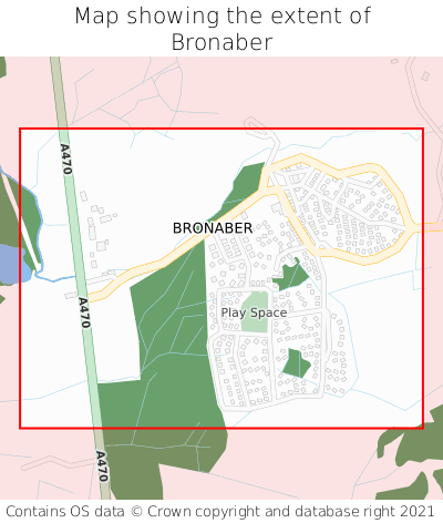 Map showing extent of Bronaber as bounding box