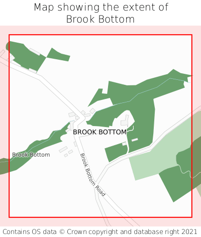 Map showing extent of Brook Bottom as bounding box