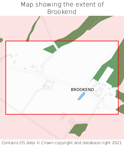 Map showing extent of Brookend as bounding box