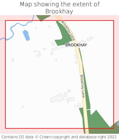 Map showing extent of Brookhay as bounding box
