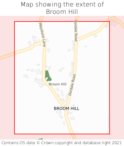 Map showing extent of Broom Hill as bounding box