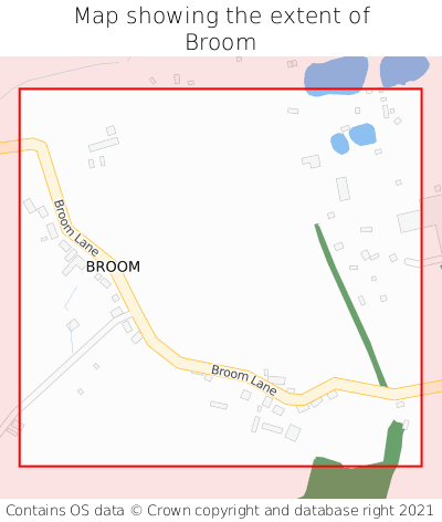 Map showing extent of Broom as bounding box