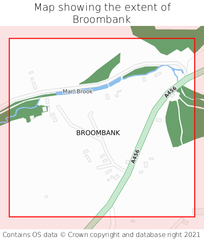 Map showing extent of Broombank as bounding box
