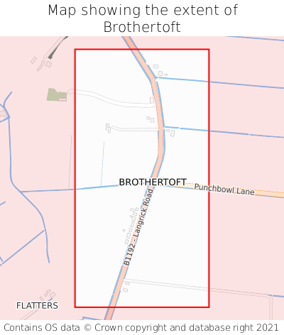 Map showing extent of Brothertoft as bounding box