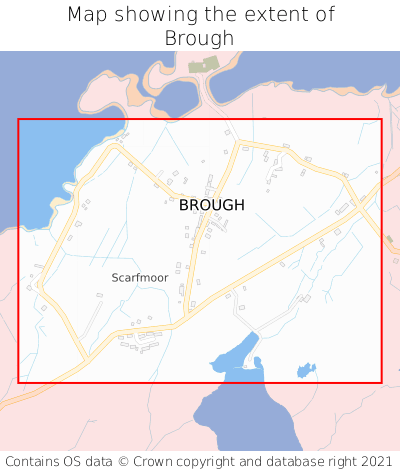 Map showing extent of Brough as bounding box