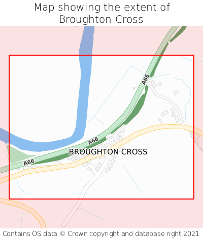 Map showing extent of Broughton Cross as bounding box