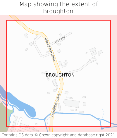 Map showing extent of Broughton as bounding box