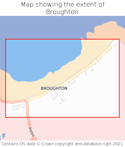 Map showing extent of Broughton as bounding box