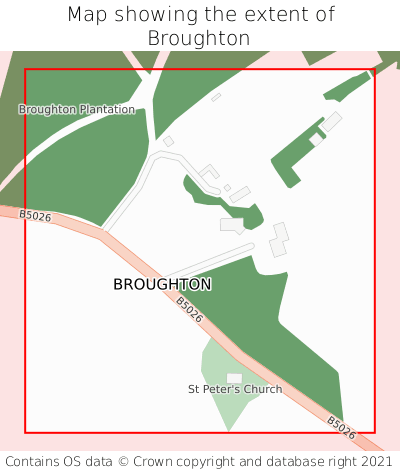 Map showing extent of Broughton as bounding box