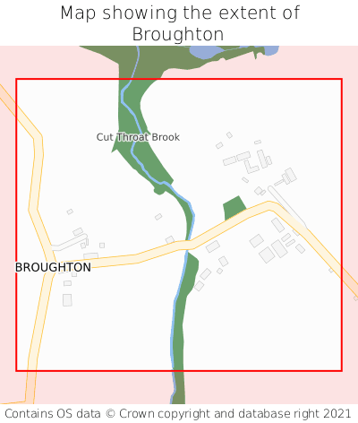 Map showing extent of Broughton as bounding box