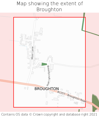 Map showing extent of Broughton as bounding box