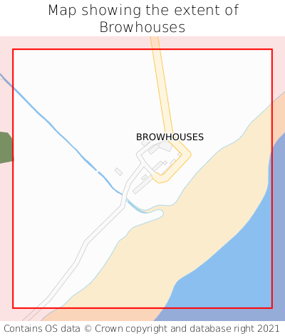 Map showing extent of Browhouses as bounding box