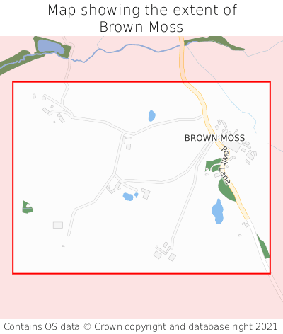 Map showing extent of Brown Moss as bounding box