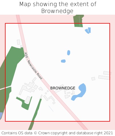Map showing extent of Brownedge as bounding box