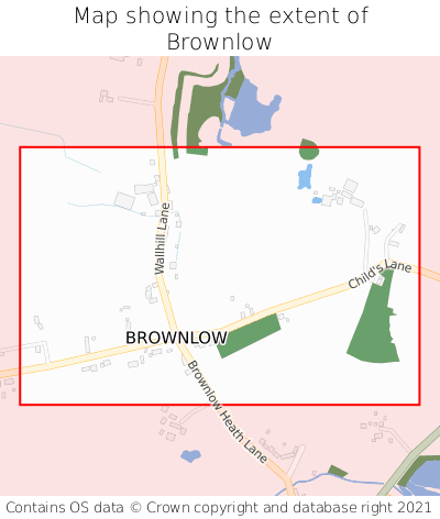 Map showing extent of Brownlow as bounding box