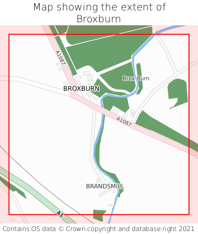 Map showing extent of Broxburn as bounding box