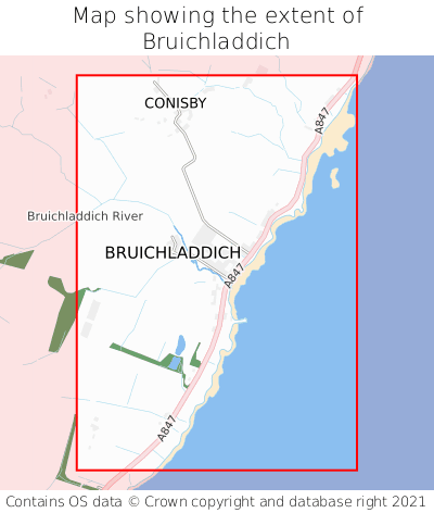 Map showing extent of Bruichladdich as bounding box
