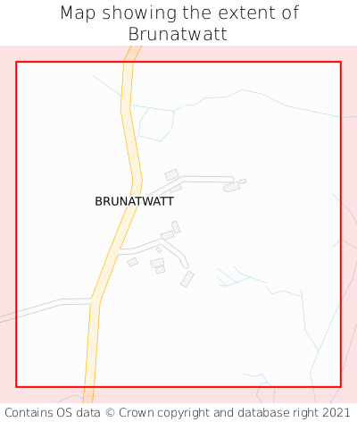 Map showing extent of Brunatwatt as bounding box