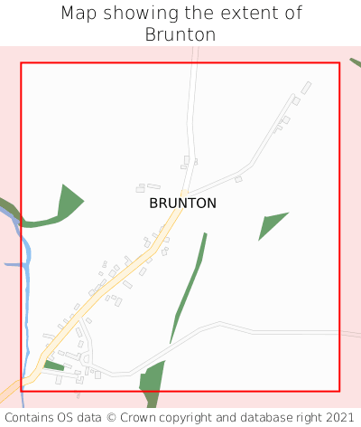 Map showing extent of Brunton as bounding box