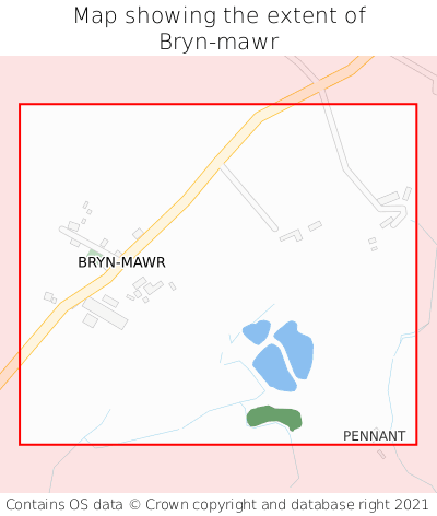 Map showing extent of Bryn-mawr as bounding box