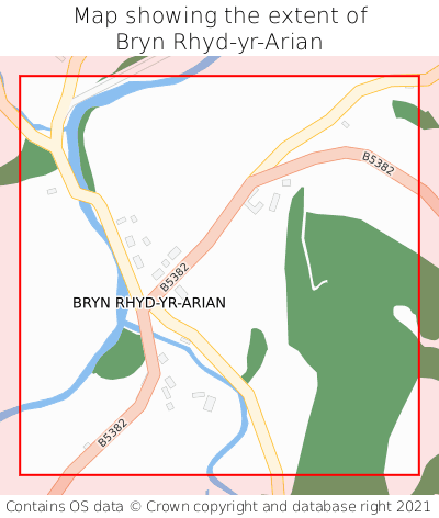 Map showing extent of Bryn Rhyd-yr-Arian as bounding box