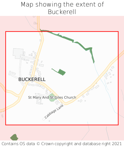 Map showing extent of Buckerell as bounding box